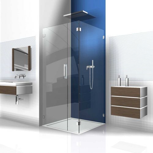 Glazen douchewand en melkglas: Stijlvolle privacy in de badkamer